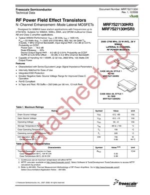 MRF7S27130HSR5 datasheet  